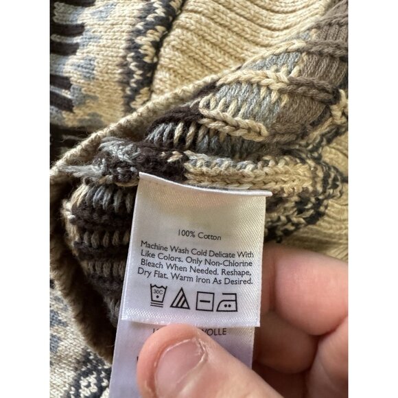 Eddie Bauer Women Cardigan Sweater Sz XL Button Front Pockets Cotton NWOT Cabin - Picture 11 of 16